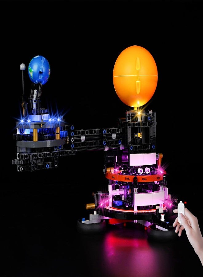 BrickSoul LED Light Up Kit Compatible with Lego Planet Earth and Moon in Orbit 42179 Building Set, Upgrade Wired Dimmable Lighting Accessories for Lego Fans, Not Included 42179 Mode - Image 1